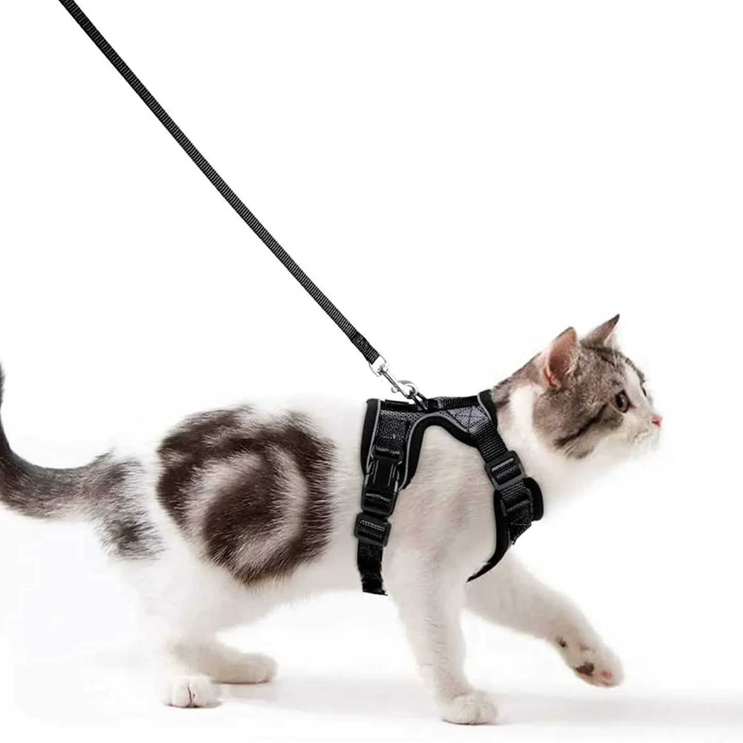 Breathable Cat Harness and Leash – No-Escape Adjustable Vest for Safe Outdoor Walks