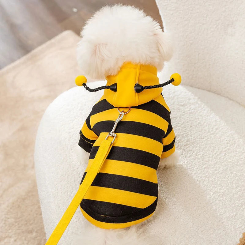Striped Bee Cat Costume Hoodie – Adorable Hooded Outfit for Cats & Kittens, Easter & Halloween Ready